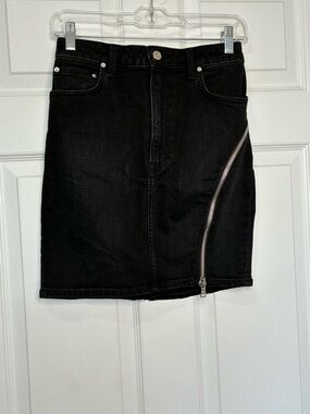 Grlfrnd Carmen Zipper Skirt Women’s 25 Black Mini 5 Pocket Grunge Street Rocker